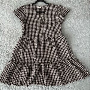 Loft Plaid Tiered Swing Dress
